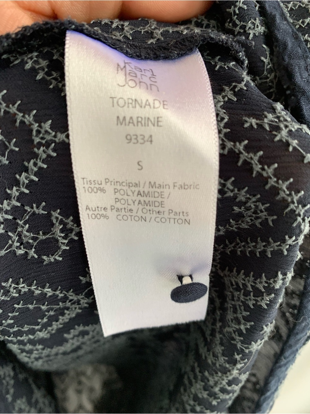 🇫🇷 Navy Patterned Long-Sleeve Tee - Picture 5 of 7